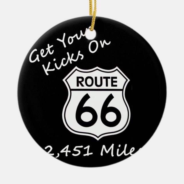 get_your_kicks auf der US-Route 66 Keramikornament (Vorne)
