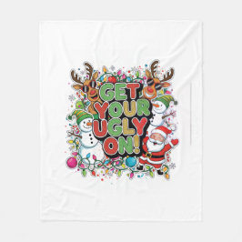 Get Your Ugly On! Velveteen Plush Blanket Fleecedecke