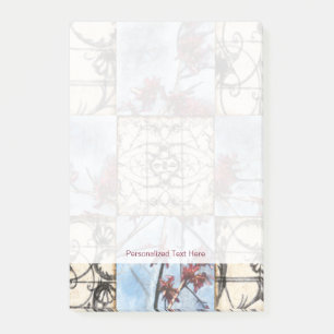 Getäfelte abstrakte Scrollwork Malerei Post-it Klebezettel