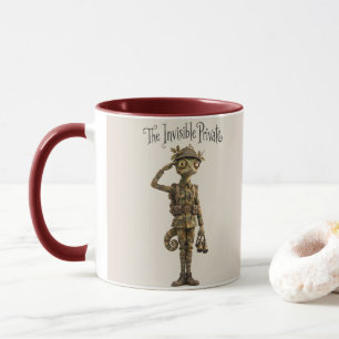 Getarnter Chamäleon-Soldat Tasse