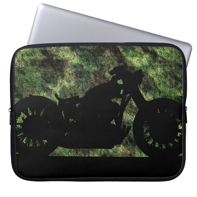 getarntes Motorrad Laptopschutzhülle (Vorderseite)