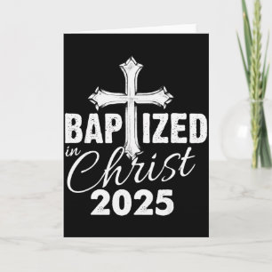 Getauft in Christus 2025 - Christliches Kreuz Salv Karte