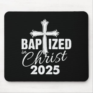 Getauft in Christus 2025 - Christliches Kreuz Salv Mousepad
