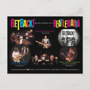 GetBack!® Beatlemania Postcard Postkarte