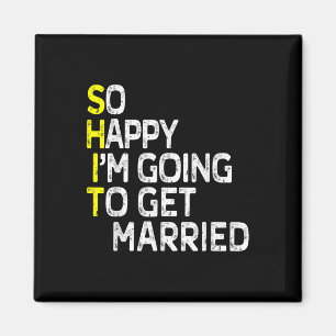 Getehe Verheiratete Funny Engagement Party Gag Gro Magnet