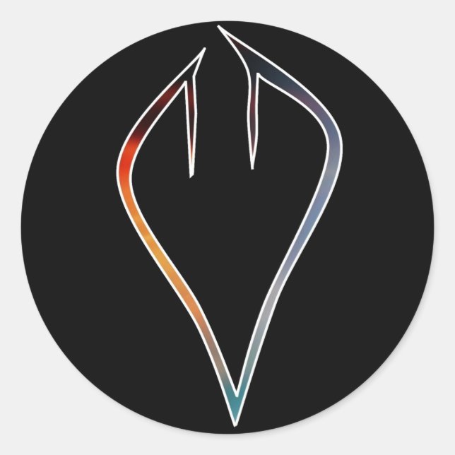 Geteilte Sky Heart Stickers (Vorderseite)