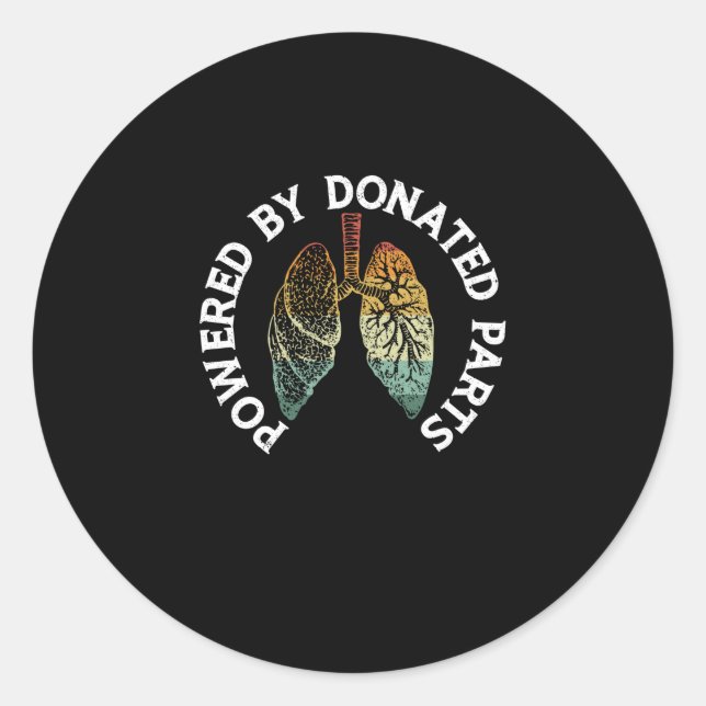 Geteilte Teile, Lung Transplant Krieger Runder Aufkleber (Vorderseite)