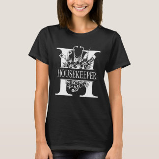 Geteilter Blumenrahmen-Hausmeister T-Shirt