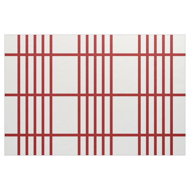 Geteiltes Rot Stripes geometrisches Muster-Gewebe Stoff (Yard (91,4 cm))