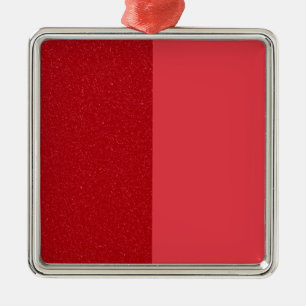 Geteiltes Tomatenrot Benutzerdefiniertes Quadratis Ornament Aus Metall