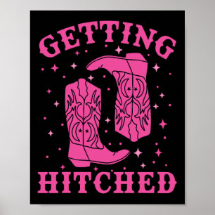 Getestet Bride Groom Western Wedding Bachel Poster