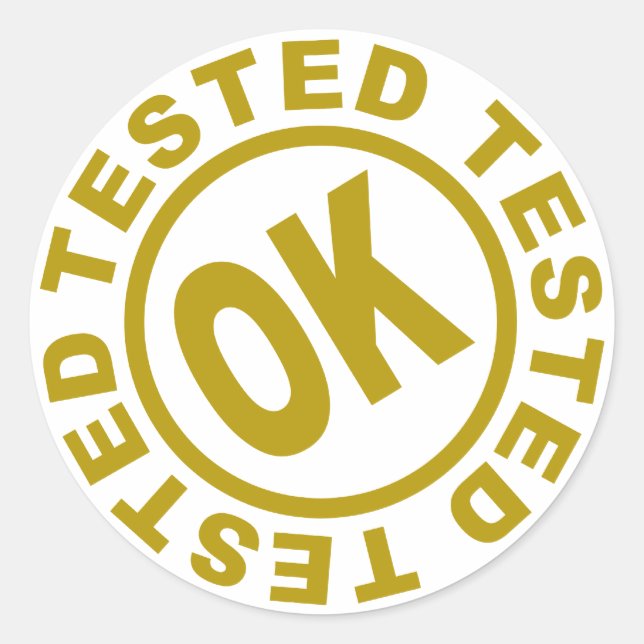 getestet-ok-4.png runder aufkleber (Vorderseite)