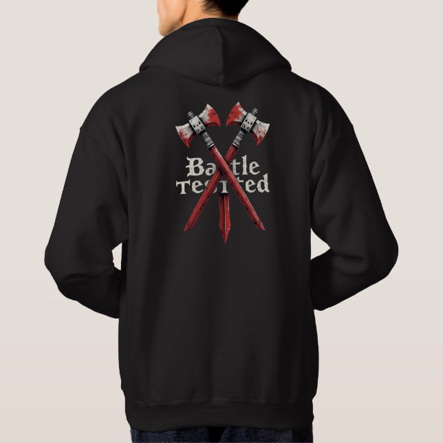 Getestete Schlacht - Viking Axes & Schwerter Krieg Hoodie (Rückseite)