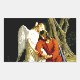 Gethsemane Carl Bloch Rechteckiger Aufkleber