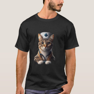 Getigert Pflegekatze Meow-Krankenpflege T-Shirt