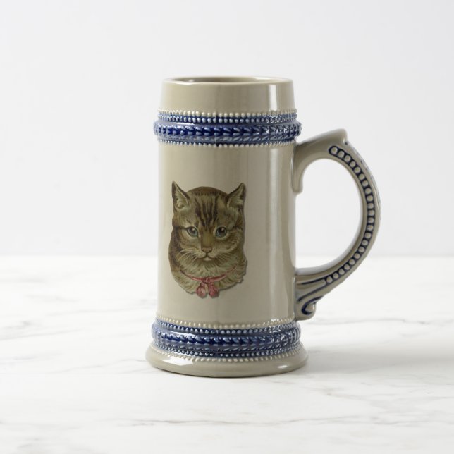 Getigerte Katze Bierglas (Rechts)