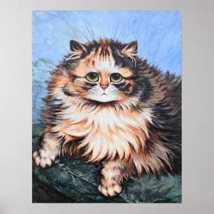 Getigerte Katze, Louis Wain Poster