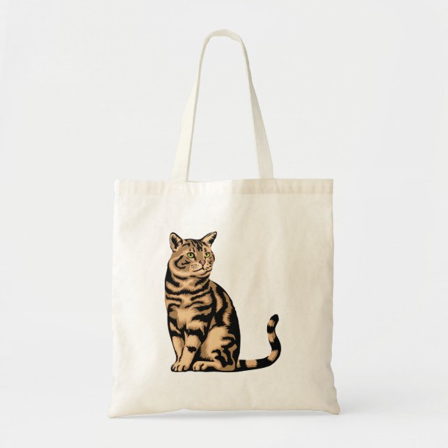 Getigerte Katze Tragetasche (Vorne)
