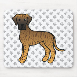 Getigerter Deutsche Dogge Süßer Cartoon-Hund Mousepad