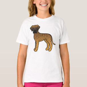 Getigerter Deutsche Dogge Süßer Cartoon-Hund T-Shirt