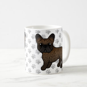 Getigerter Französischer Bulldogge Süßer Cartoon-H Kaffeetasse