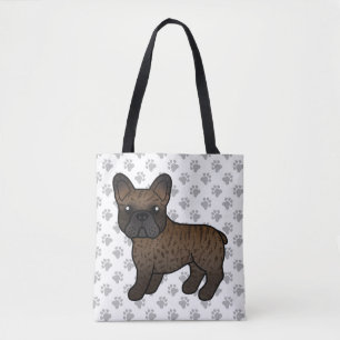 Getigerter Französischer Bulldogge Süßer Cartoon-H Tasche