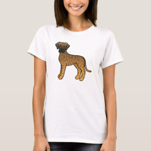 Getigerter süßer Cartoon Great Dane Hund T-Shirt