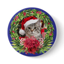 Getigerter Weihnachtskranz Knopf