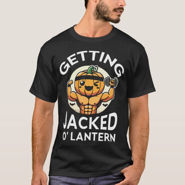 GetJacked O Lantern - Funny Halloween Gym T-Shirt (Vorderseite)
