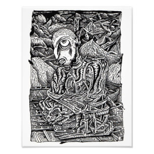 Getragen von Brian Benson Fotodruck