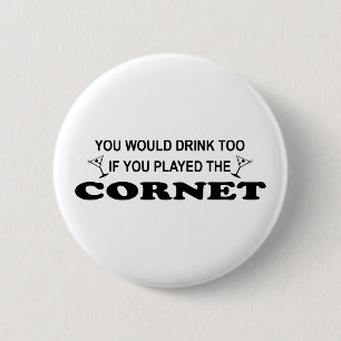 Getränk-auch - Kornett Button