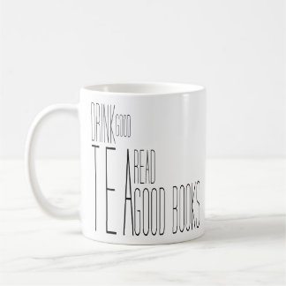 Getränk-guter Tee las gute Buch-inspirierend Kaffeetasse