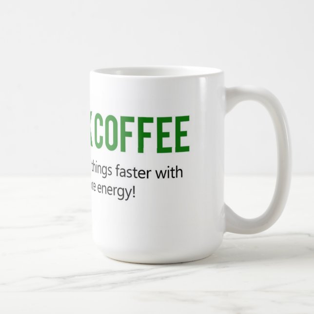 Getränk-Kaffee tun dumme Sache-schnellere Tasse (Rechts)