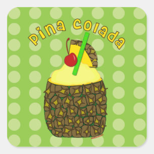Getränk-Kunst Pina Colada Aufkleber