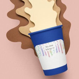 Getränk Marker Identifikator Tag Feier Party Quadratischer Aufkleber