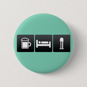 Getränk, Schlaf und Friseursalons Button