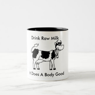 Getränk-ungekochte Milch, tut es einen Körper Zweifarbige Tasse