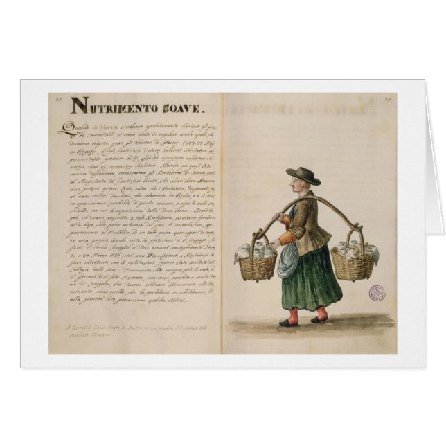 Getränk-Verkäufer, venezianisch (Manuskript) (Vorderseite (Horizontal))