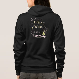 Getränk-Wein-CampingHoodie sitzen durch Lagerfeuer Hoodie