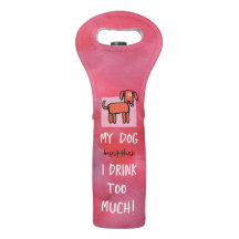 Getränk zu viel kundenspezifische Hundewein-Tasche