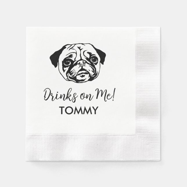 GETRÄNKE AUF ME Cocktail Napkins Mops Serviette (Vorderseite)