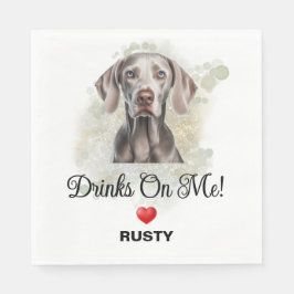 Getränke auf Me Weimaraner Hochzeit Serviette
