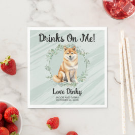 Getränke auf meiner Hochzeit Napkin mit Foto Serviette