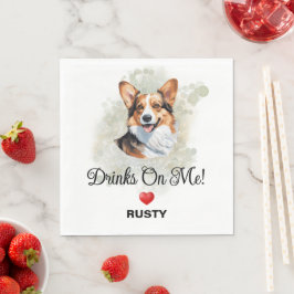 Getränke auf mir Pembroke Welsh Corgi Serviette
