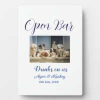 Getränke auf uns offene Bar Haustier-Foto-Hochzeit