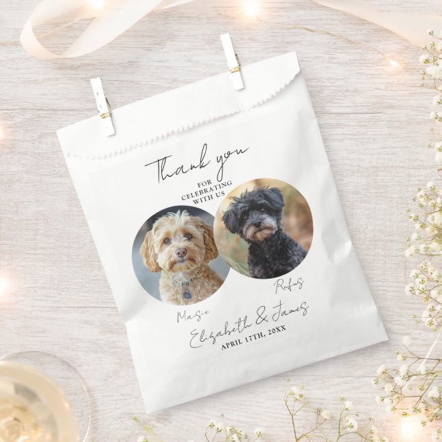 Getränke auf US-Haustier 2 Foto Hochzeit Geschenktütchen (Ausgeschnitten)