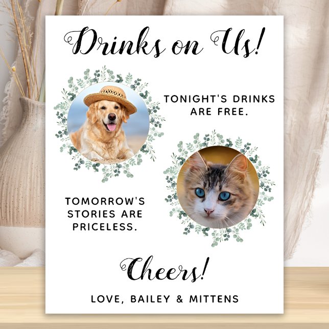 Getränke auf US Hund Open Bar Haustiere Hochzeit Poster (Von Creator hochgeladen)
