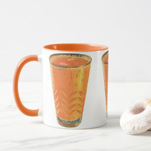 Getränke aus alter Zeit, Glas Orangensaft Frühstüc Tasse