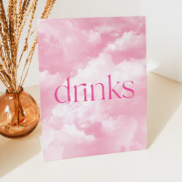 Getränke aus Funkelnd rosa Wolken Sockelschild