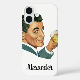 Getränke für alte Cocktails, Mann trinkt Getränke iPhone 16 Hülle